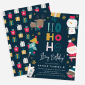 Kinder festivals "Ho Ho Ho Ho Es ist mein Geburtst Einladung