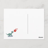 Kinder Feuer atmen Dinosaurier Kunst von Jeff Nevi Postkarte (Rückseite)
