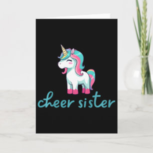 Kinder feuern Schwester Cheerleading an Karte
