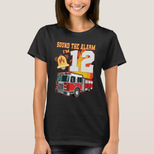 Kinder Feuerwehrauto 12. Geburtstag Junge 12 Feuer T-Shirt