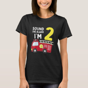 Kinder Feuerwehrfahrzeug 2. Geburtstag Junge Klein T-Shirt