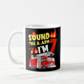 Kinder Feuerwehrfahrzeug 7. Geburtstag Junge Feuer Kaffeetasse
