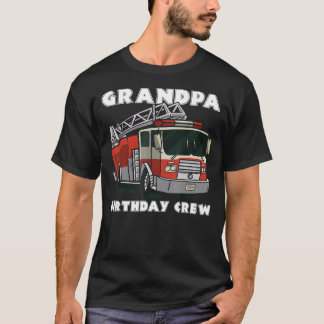 Kinder Feuerwehrmann Opa Geburtstag Crew Feuerzug T-Shirt