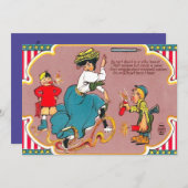 Kinder Feuerwerk Prank Frau Einladung (Vorne/Hinten)