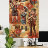 Kinder Feuerwerkskörper-Explosion Poster (Heimbüro)