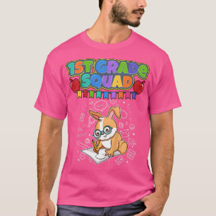 Kinder First Grade Squad Funny Rabbit Bunny Elemen T-Shirt