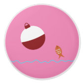 Kinder Fisch und Köder Keramikknauf (Vorderseite)