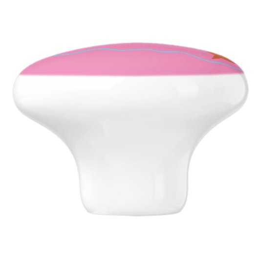 Kinder Fisch und Köder Keramikknauf (Seitenansicht)