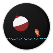 Kinder Fisch und Köder Keramikknauf (Vorderseite)