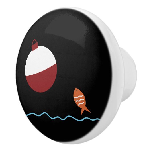 Kinder Fisch und Köder Keramikknauf (Rechts)