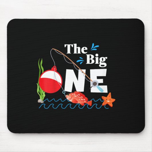 Kinder Fischen Der Große Eine Jahr 1. Erste Geburt Mousepad (Vorne)