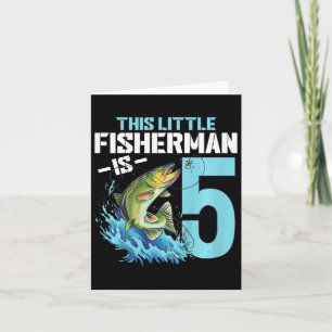 Kinder Fischen Geburtstags Shirt 5 Jahre Junge Fis Karte
