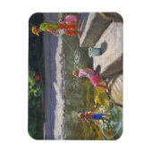 Kinder fischen Looe Cornwall 2014 Magnet (Vertikal)