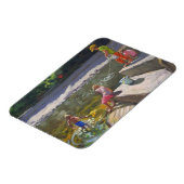 Kinder fischen Looe Cornwall 2014 Magnet (Linke Seite)
