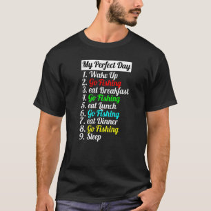 Kinder fischen meinen perfekten Tag zum Angeln T-Shirt