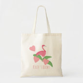 Kinder Flamingo Hearts Library Book Tote Bag Tragetasche (Vorne)