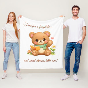 Kinder-Fleece-Decke   "Märchenlesebär" Fleecedecke
