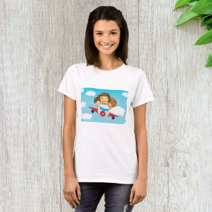 Kinder fliegen Cartoon-Flugzeug Spaß Aviation T-Shirt