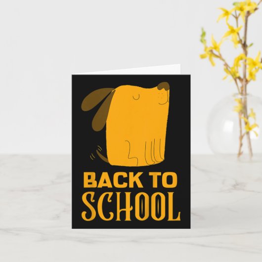 Kinder fliegen zurück in SchulOutfits für Jungen z Karte (Gelbe Blume)