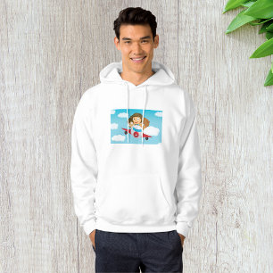 Kinder fliegendes Flugzeug Cartoon-Spaß Luftfahrt Hoodie