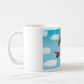 Kinder fliegendes Flugzeug Cartoon-Spaß Luftfahrt Kaffeetasse (Links)
