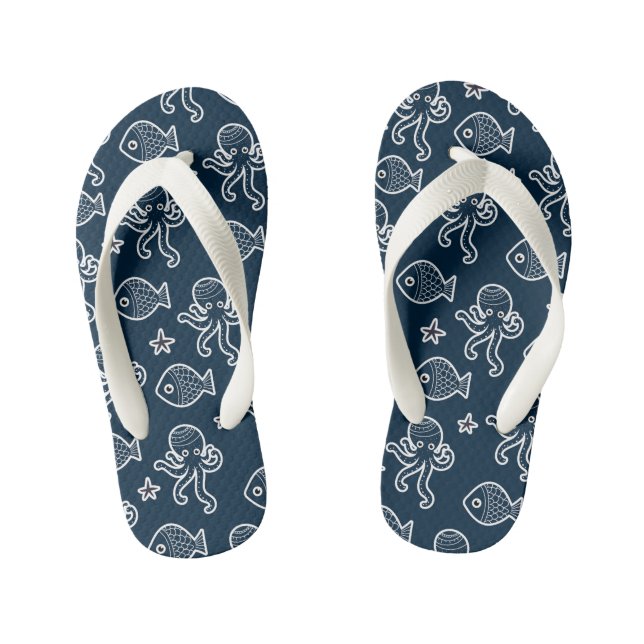 Kinder flip Flops-Sea Life Kinderbadesandalen (Fußbett)
