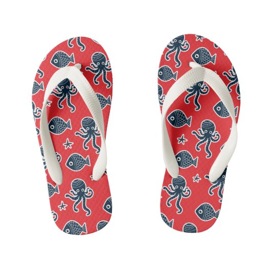 Kinder flip Flops-Sea Life Kinderbadesandalen (Fußbett)