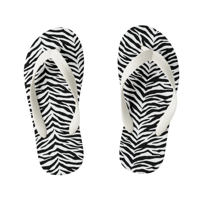 Kinder Flip Flops Zebra Print Flip Flops Kinderbadesandalen (Fußbett)
