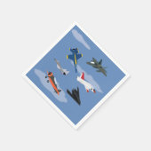 Kinder-Flugzeug-und-Jet-Party Serviette (Ecke)