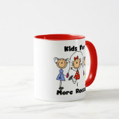 Kinder fordern mehr Pause Tasse (VorderseiteRechts)