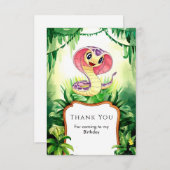 Kinder Forest Snake Geburtstag Dankeskarte (Vorne/Hinten)