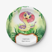 Kinder Forest Snake Geburtstag Pappteller (Vorderseite)