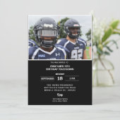 Kinder Foto 10. Geburtstagsparty Fußball Einladung (Stehend Vorderseite)