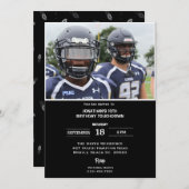 Kinder Foto 10. Geburtstagsparty Fußball Einladung (Vorne/Hinten)