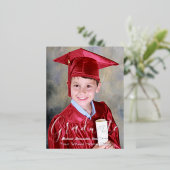 Kinder Foto Abschluss Folie Einladungspostkarte (Stehend vorne)