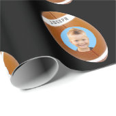 Kinder Foto Football Geschenkpapier (Rolleneckpunkt)