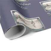 Kinder Foto Frohe Weihnachtsgroßvater Lila Geschenkpapier (Rolleneckpunkt)