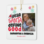 Kinder Foto Funny Santa Ornament (Links)