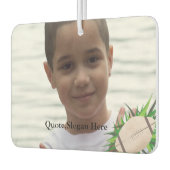 Kinder Foto Fußball Zitat Name Air Freshener Autolufterfrischer (Links)