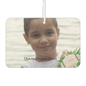 Kinder Foto Fußball Zitat Name Air Freshener Autolufterfrischer (Vorderseite)