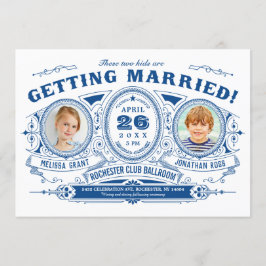 Kinder Foto Hochzeitseinladungen | Vintage Retro Einladung