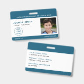 Kinder Foto ID Abzeichen Musik Tour Schule Ausweis (Front & Back)