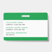 Kinder Foto ID Abzeichen Musik Tour Schule Ausweis (Rückseite)