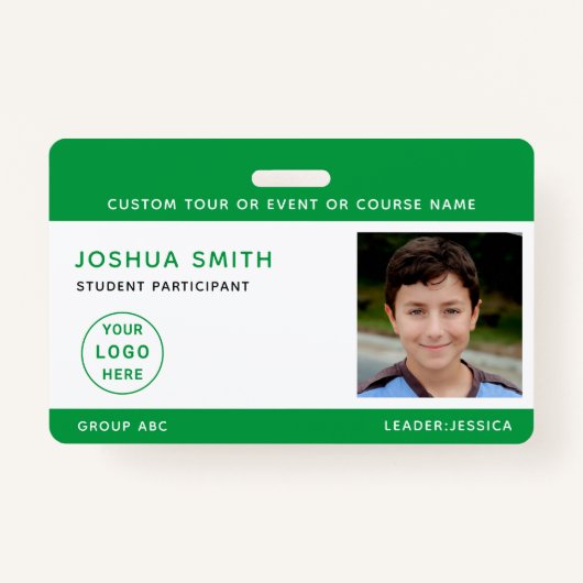 Kinder Foto ID Abzeichen Musik Tour Schule Ausweis (Vorderseite)