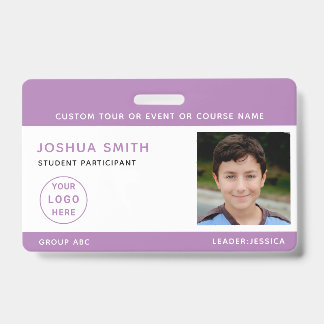 Kinder Foto ID Abzeichen Musik Tour Schule Ausweis