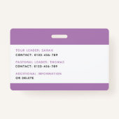 Kinder Foto ID Abzeichen Musik Tour Schule Ausweis (Rückseite)