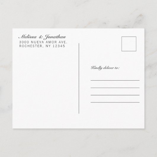 Kinder Foto Save the Date Hochzeit Postkarten Vint (Rückseite)