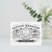 Kinder Foto Save the Date Hochzeit Postkarten Vint (Stehend Vorderseite)