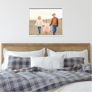 Kinder Foto Weiß Gerahmt umhüllt Leinwanddruck