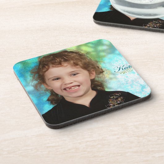 Kinder Fotovorlage Untersetzer Set 6 Geschenke (Linke Seite)